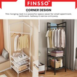 Lotus Storage Rack Corner Coat Rack Drying Rack / Rak Sudut Rak Penyidai Baju Rak/Hanger - Image 2