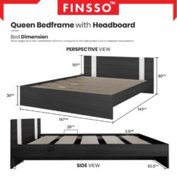 Wooden Queen Divan Bed Frame / 3 door Wooden Wardrobe / Dressing Mirror/Bedroom set - Image 5