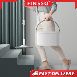 Momo Spin Mop Flat Mop Round Head Floor Clean Water Separated Mop Quick Dry Microfiber Cloth Mop Lantai Mop - Image 2