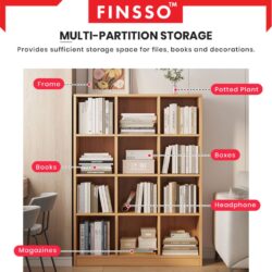 Conifer Extra Thick BookShelf / Book Rack /Divider Cabinet with 12 Compartments/Rak buku - Image 6