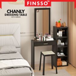Simple Varsity Dressing Table +Drawer + Mirror Make Up Table / meja solek / meja makeup - Image 3