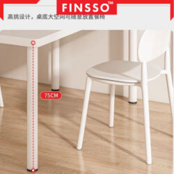 Mino Dinning Table with 4 Chair / Simple Medium Sized Dining Table & Dining Chair/Dining Set/Study Table/meja - Image 7
