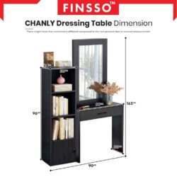 Simple Varsity Dressing Table +Drawer + Mirror Make Up Table / meja solek / meja makeup - Image 8