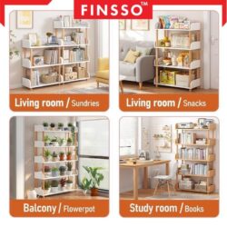 Aralia 6/5/4 Layers Simple Bookshelf/ rak buku / book rack / almari buku library bookshelf - Image 5