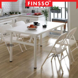 Mino Dinning Table with 4 Chair / Simple Medium Sized Dining Table & Dining Chair/Dining Set/Study Table/meja - Image 6