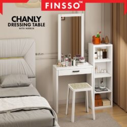 Simple Varsity Dressing Table +Drawer + Mirror Make Up Table / meja solek / meja makeup - Image 2