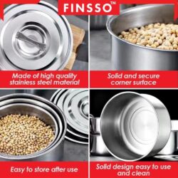 CASSIA 5 in 1 Stainless Steel Pot /410 Stainless Steel/Food Stock With Lid Periuk Masak Food Storage/indian pot - Image 4