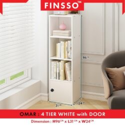 Omar 2/3/4 Tier Bookshelf / DIY Utility Shelf / rak buku / rak baju kecil / rak buku murah - Image 3