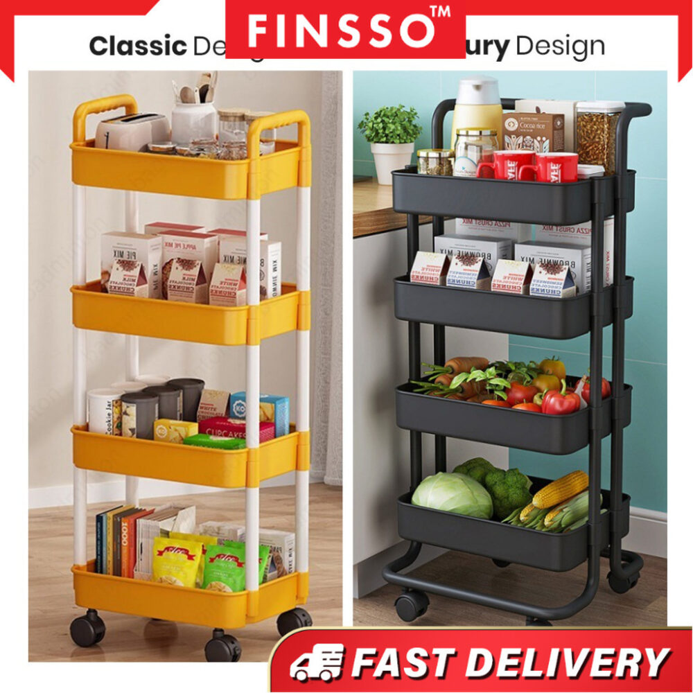 Eco Multifunction Trolley Rack / Shelves Home Kitchen Rack Book Shelving Toys / Troli Baby / Rak Dapur / Troli - Image 8