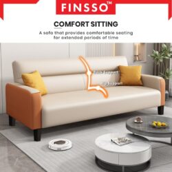 Victoria Luxury Sofa PVC CLASSIC LEATHER & FABRIC - Image 5