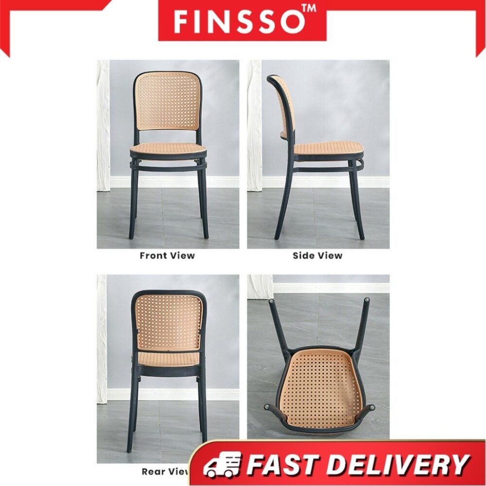 Caspia Nordic rattan chair PP Chair Plastic Chair - Image 3
