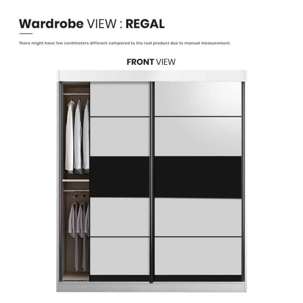 Delivery for KLANG VALLEY Only  2 Doors Sliding Wardrobe/Almari Baju - Image 4