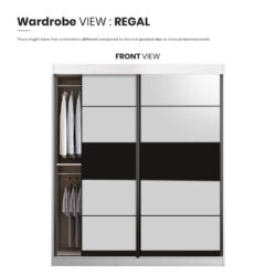 Delivery for KLANG VALLEY Only  2 Doors Sliding Wardrobe/Almari Baju - Image 4