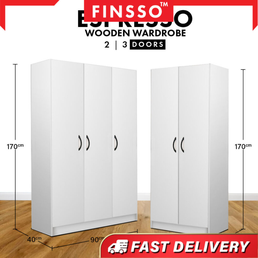 2 & 3 Door Wooden Wardrobe / Almari Baju Murah / Wardrobe / 衣橱/ Almari Murah (Customize Available) - Image 8