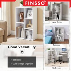 [New ✅] Finsso: 5 Tier Wooden Bookshelf with 3 Doors/ Almari Buku Budak/ Rak Buku Bertutup/ Rak Dapur/ Storage Cabinet - Image 6