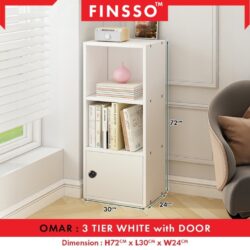 Omar 2/3/4 Tier Bookshelf / DIY Utility Shelf / rak buku / rak baju kecil / rak buku murah - Image 5