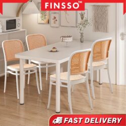 Mino Dinning Table with 4 Chair / Simple Medium Sized Dining Table & Dining Chair/Dining Set/Study Table/meja