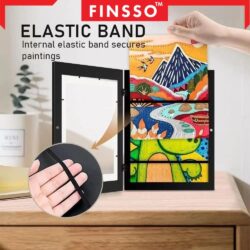 Magnetic Wooden A4 / A3 size Frame / Flip Cover Art Storage Box / Kids Art Frames / Wall-mounted - Image 5
