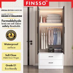 E1 Grade Big Size Umia Aluminium Glass Wardrobe /almari baju with E1 Board (customize available) - Image 5