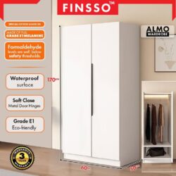E1 Grade Big Size ALMO Aluminium Glass Wardrobe /almari baju with E1 Board (customize available) - Image 4