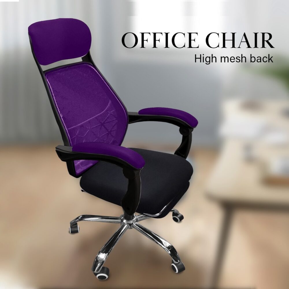 Office Chair With Leg Rest - Fagelbo Black / White Frame Designer High Mesh Back - Image 2