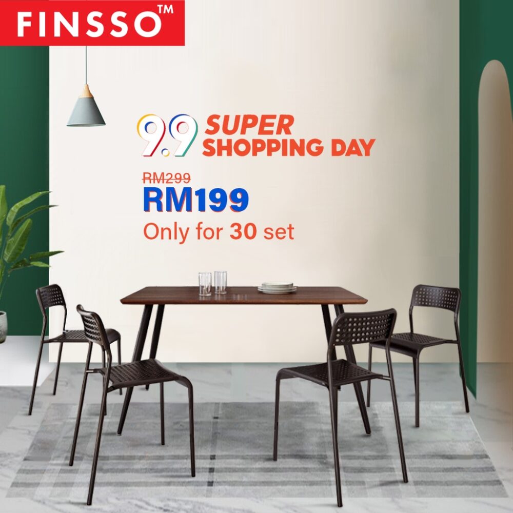 Emma Dining Table Set With Charlotte Dining Chairs / Set Meja Makan - Image 2