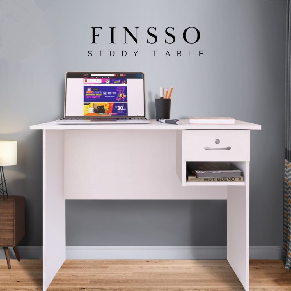 Writing Table 3ft (L90cm) Office desk Study Desk with 1 DRAWER - Image 2