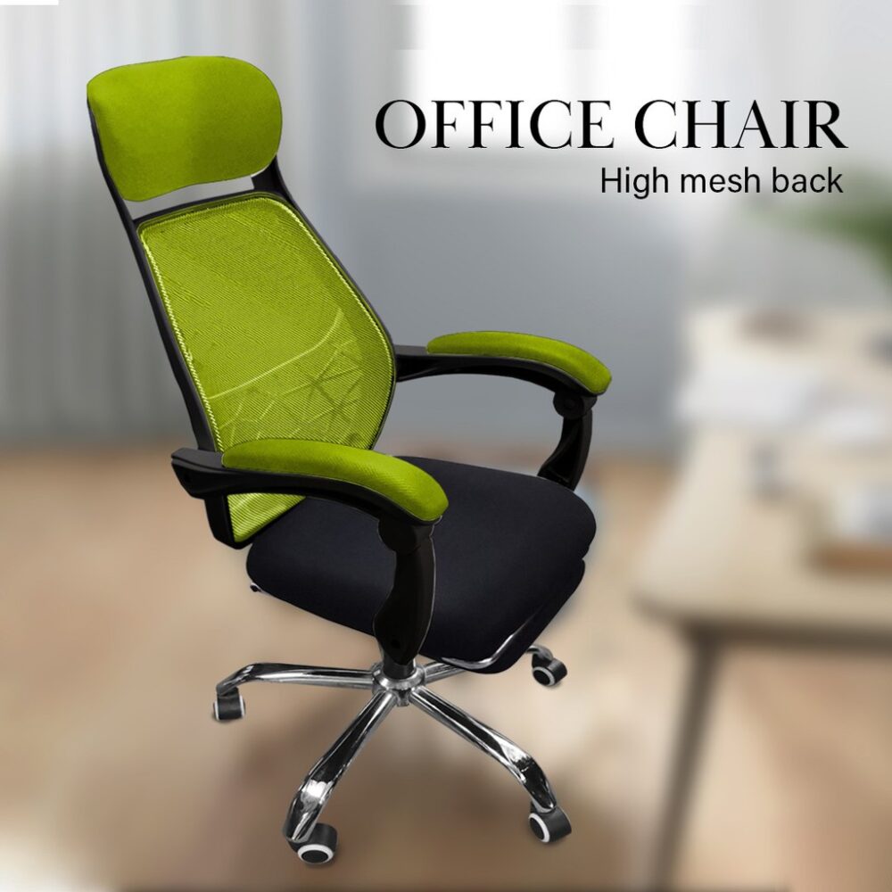Office Chair With Leg Rest - Fagelbo Black / White Frame Designer High Mesh Back - Image 2