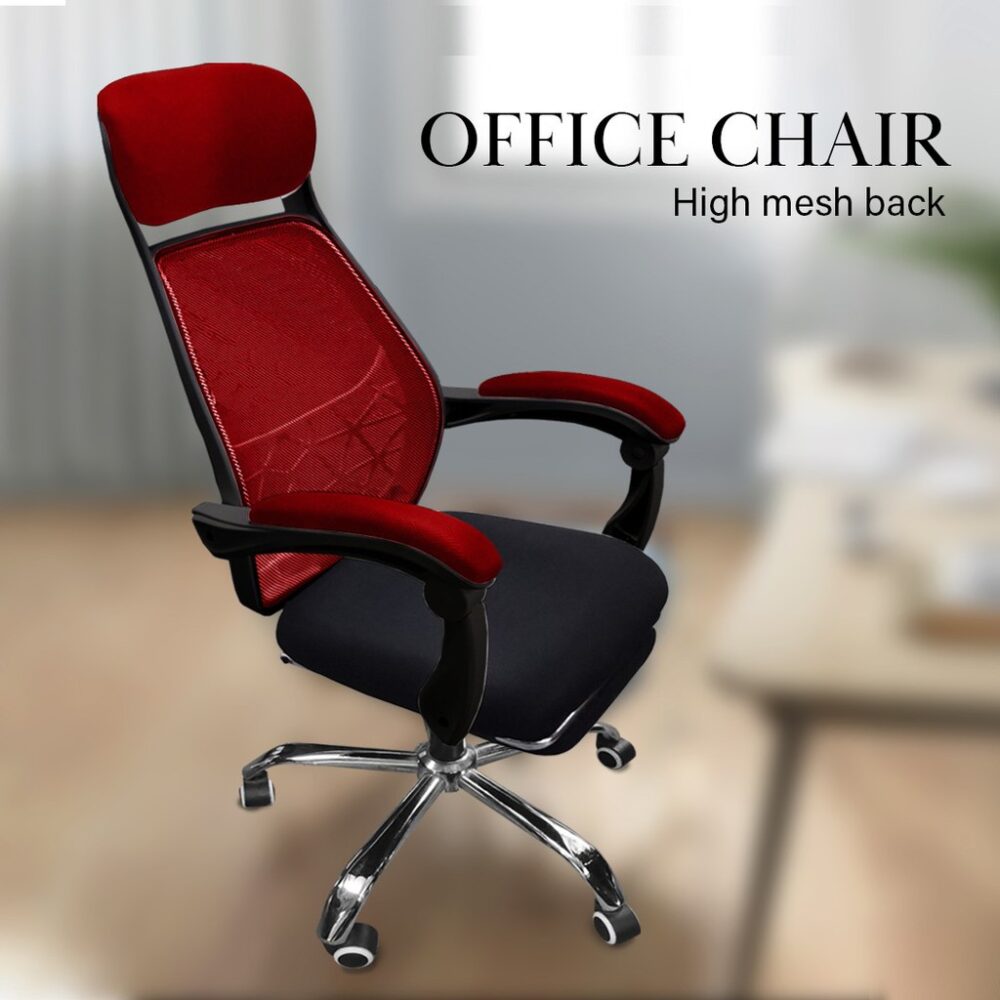 Office Chair With Leg Rest - Fagelbo Black / White Frame Designer High Mesh Back - Image 2