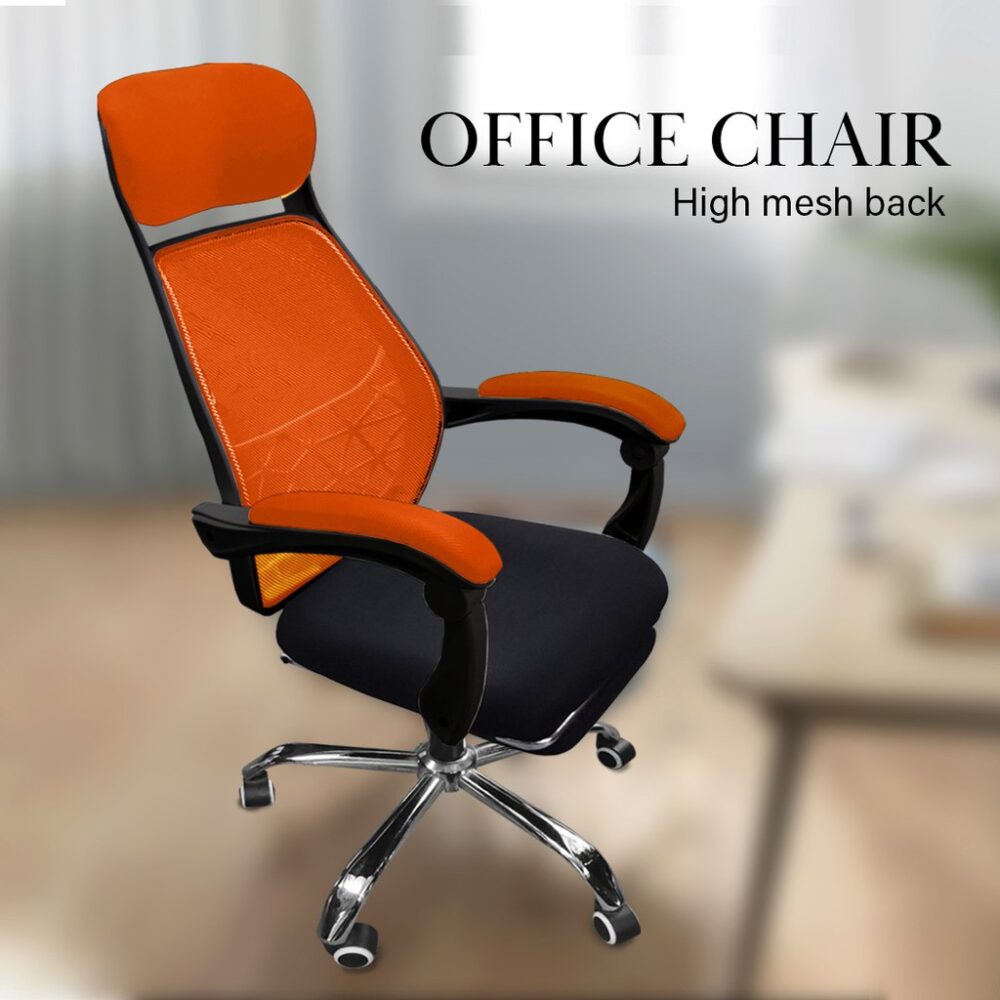 Office Chair With Leg Rest - Fagelbo Black / White Frame Designer High Mesh Back - Image 2