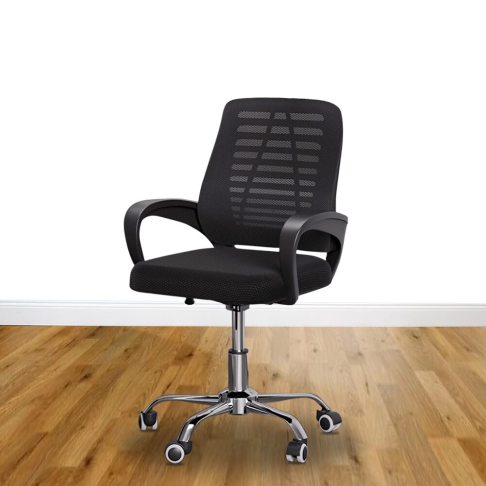 Office Chair With HeadRest - Classy Large Mid-Back Height Adjustable Mesh Cloth - Image 2