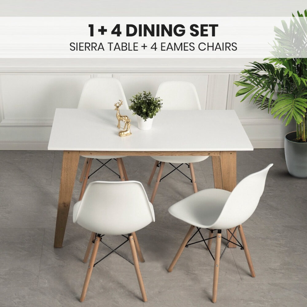 New Arrival Sierra Dining Table / 4 Dining Chairs / Meja Makan Murah / Study Table / Balcony/ 餐桌 / Kerusi Meja - Image 2