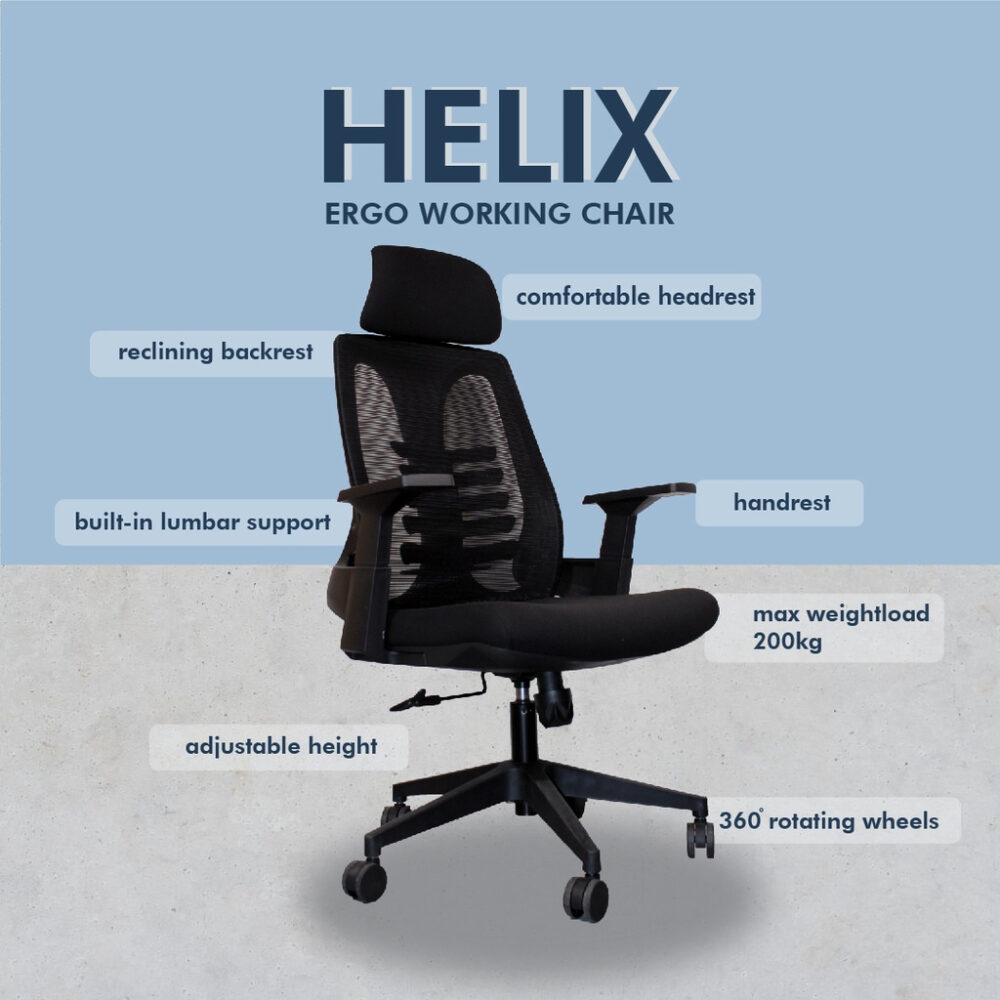 511 DAFFODIL HELIX ERGONOMIC PREMIUM OFFICE CHAIR - Image 2
