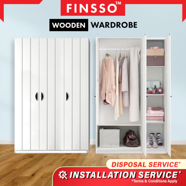 ARMOIRE Bedroom Concept Wooden Wardrobe / Kabinet / Almari Baju/Arlo/3 door wardrobe / Wardrobe Customizable
