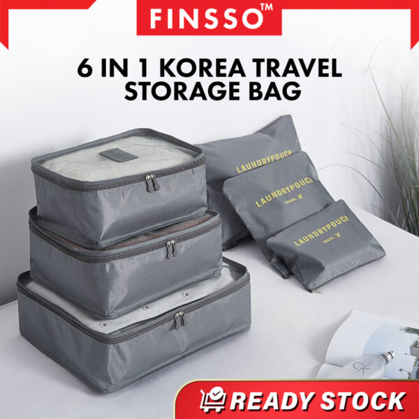 6 in 1 Travel Organizer Waterproof Pouch Bag Multipurpose Storage