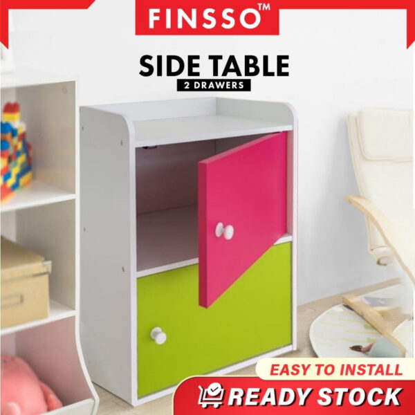 GION Modern side table meja kecil BedSide Table / side table with 1 drawer / side table with 2 drawer