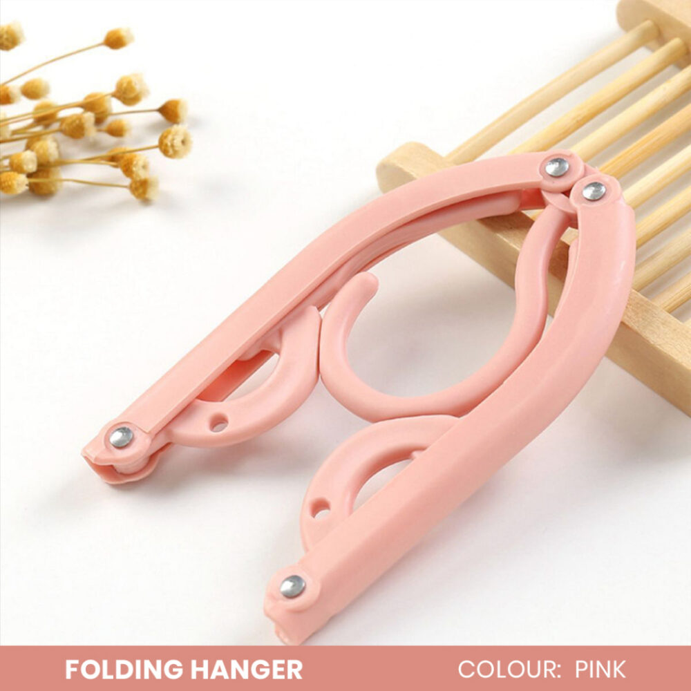 1 PCS Folding Hanger Portable Travel Foldable Plastic Hanger Non-slip Hanger Wardrobe Clothes Magic Drying Rack - Image 2