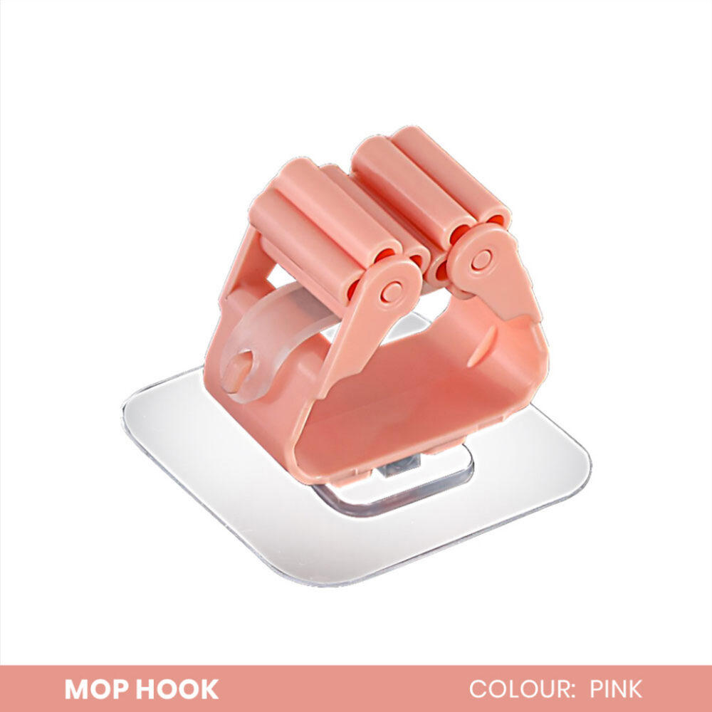 Wall Mount Mop Hook Bathroom Kitchen Living Room Brush Broom Umbrella Clamp Holder Penyangkut Penyapu - Image 2