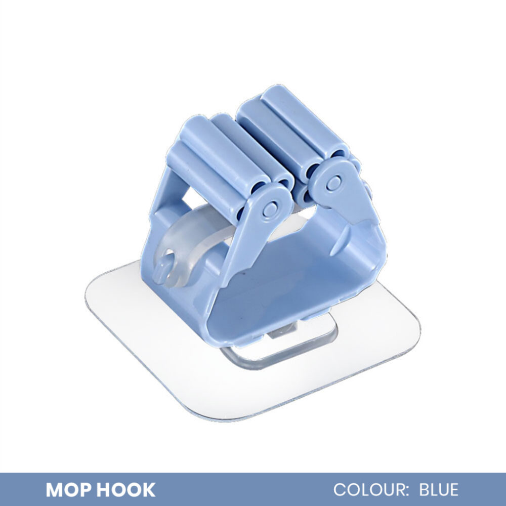 Wall Mount Mop Hook Bathroom Kitchen Living Room Brush Broom Umbrella Clamp Holder Penyangkut Penyapu - Image 2