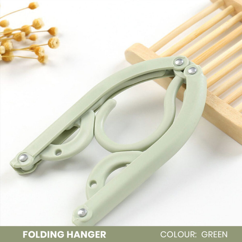 1 PCS Folding Hanger Portable Travel Foldable Plastic Hanger Non-slip Hanger Wardrobe Clothes Magic Drying Rack - Image 2