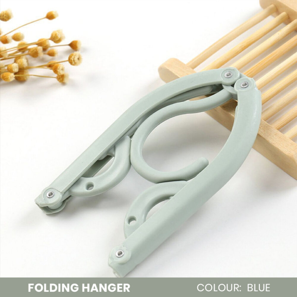 1 PCS Folding Hanger Portable Travel Foldable Plastic Hanger Non-slip Hanger Wardrobe Clothes Magic Drying Rack - Image 2