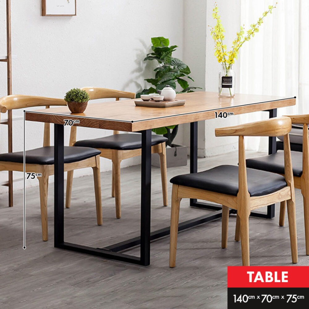 LEIA Solid Rubber Wood Dining Table / Sets with 4 Dining Chairs/Nazis chair/Study Table/Office Table - Image 2