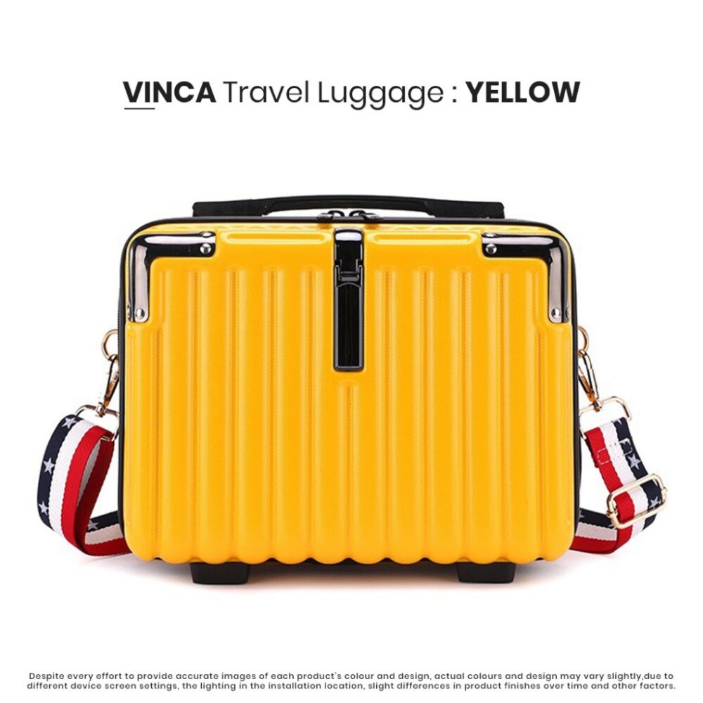 14-inchPC material unisex simple cosmetic case/ Mini Suitcase Cosmetic Bag Women Lightweight Washing Box - Image 2