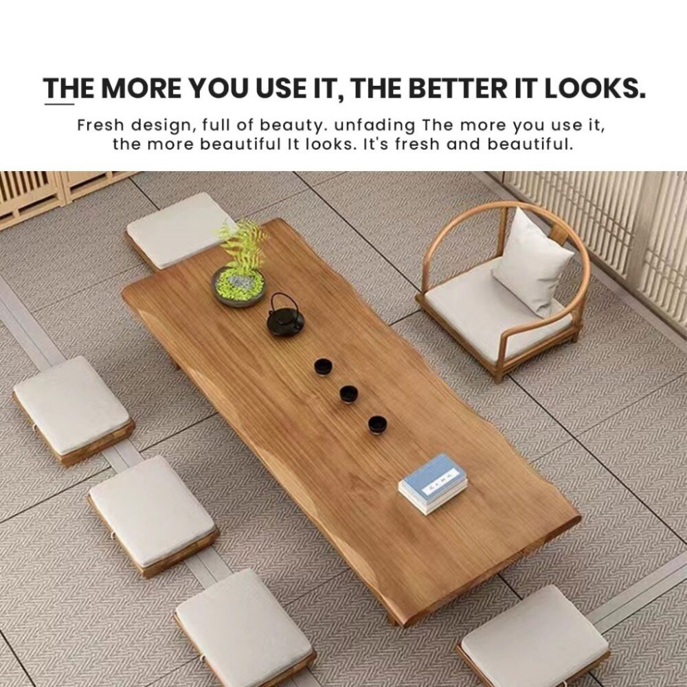 Japanese Solid Wood Dining Table - Image 2
