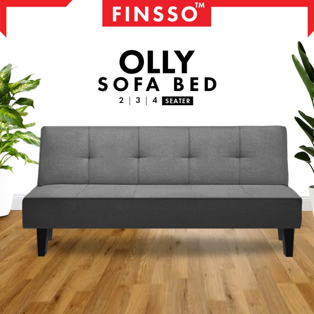 210CM Kingsley L Shape Sofa / 4 Seater Foldable Sofa Bed / Sofa Murah with Canvas fabric with 1 Year Warranty - Image 2