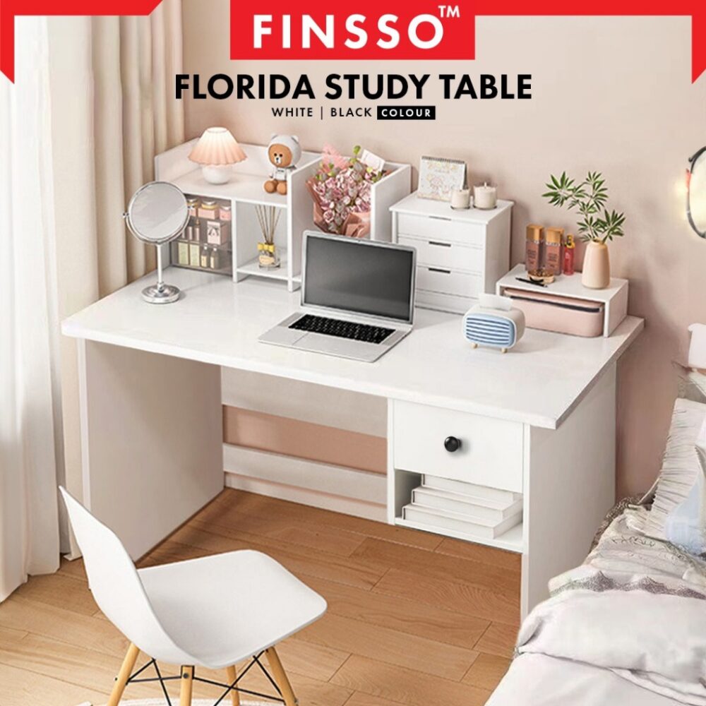 Florida Luxury Writing Table with Drawers with lock /meja belajar / Study Table Wood - Image 4