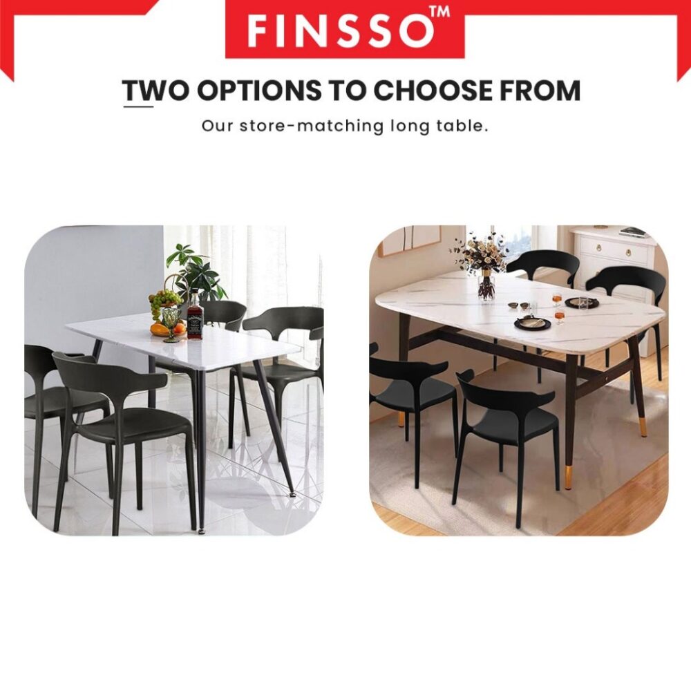 Stone Table + 4 kerusi makan (sesuai for 4-6 pax) - Image 5