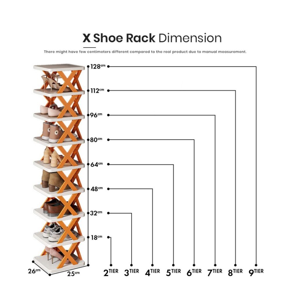 Rak Kasut Plastic Shoes Rack Multi-layer Narrow Shoe Rack Storage Cabinet Space Saving*Shelf Rak Kasut 鞋架 - Image 6