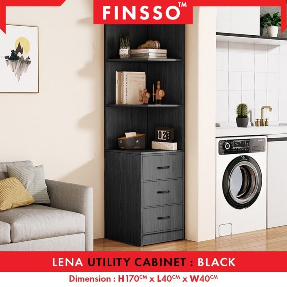 Lena Seating Corner Cabinet Corner Cabinet Triangle Cabinet / almari baju murah / wardrobe - Image 8