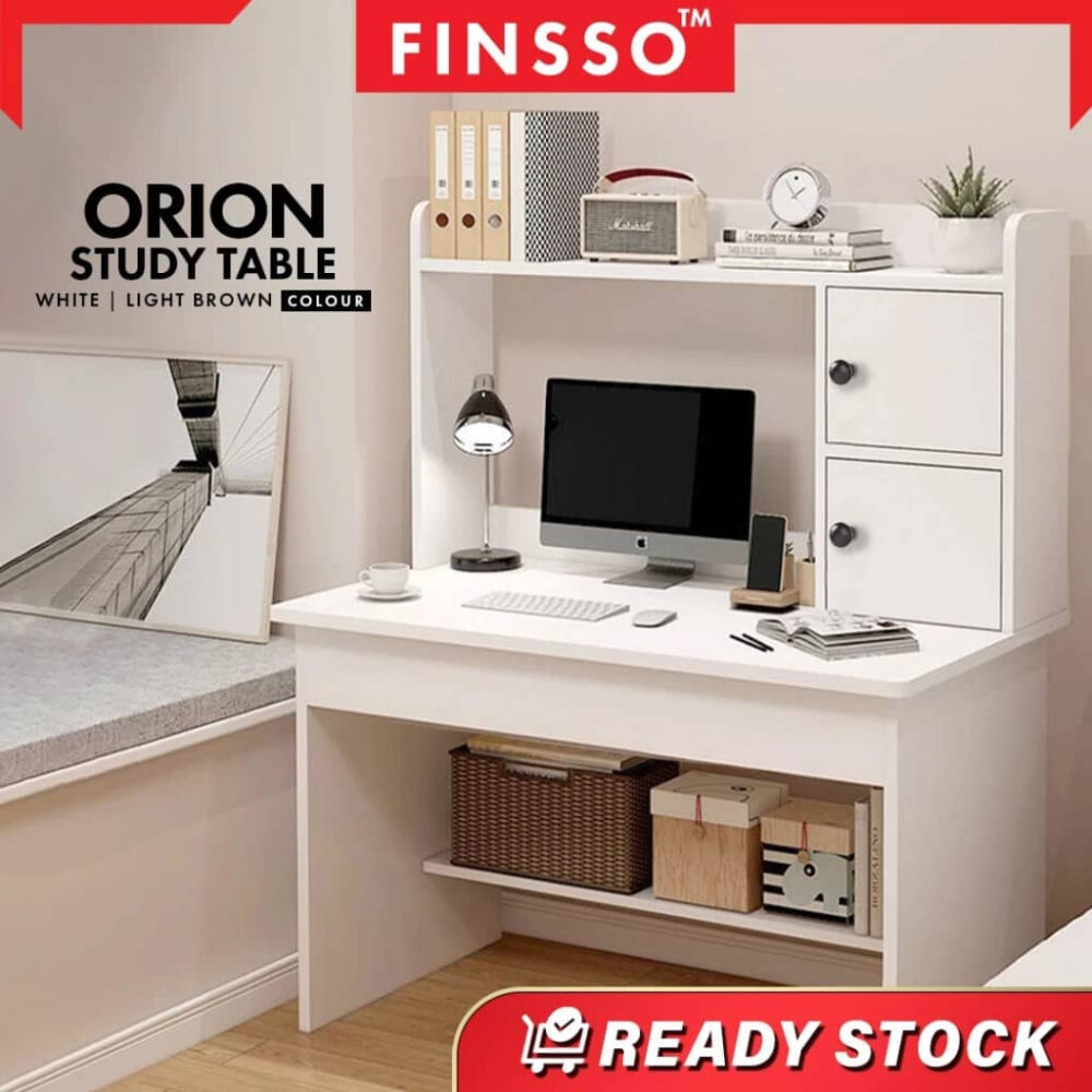 Study Table SET with Side Shelf/ Office desk study table with top /Side shelf/Rack/Orion - Image 2